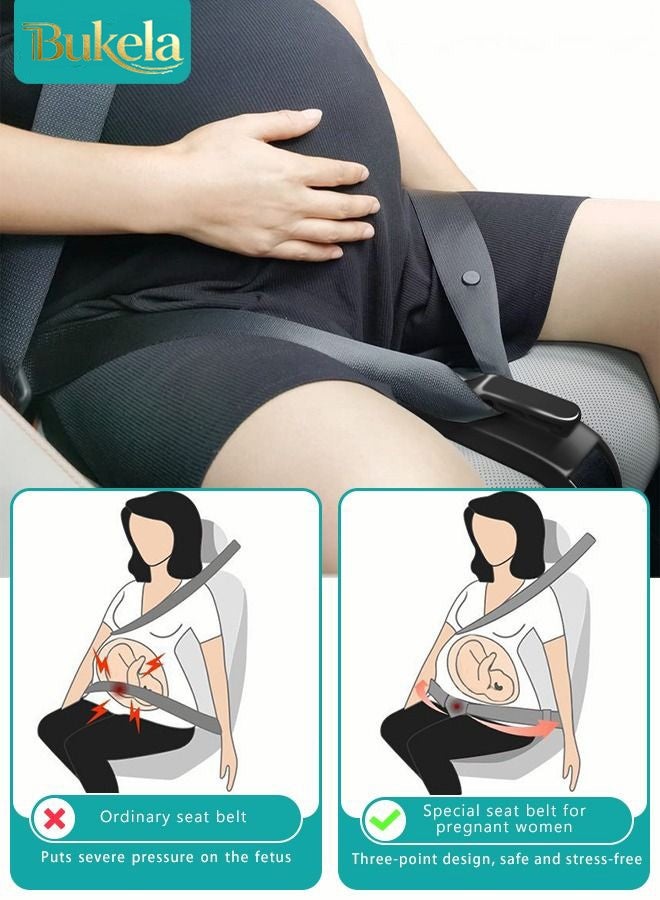 Bukela Pregnancy Car Seat Belt Adjuster, Safety Belts Clip Buckle Seat Bump Strap for Pregnant Women Protect Unborn Baby, Prevent Compression of Abdomen, A Must Have for Maternity - Image 2